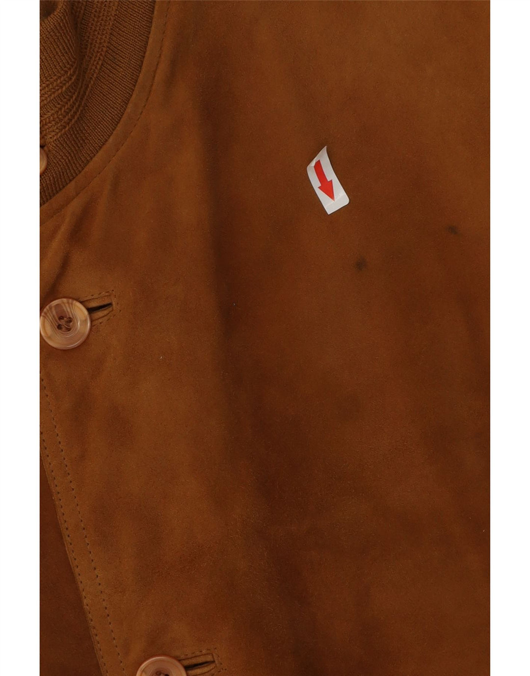 Vintage Mens Suede Bomber Jacket IT 54 2XL Brown Leather