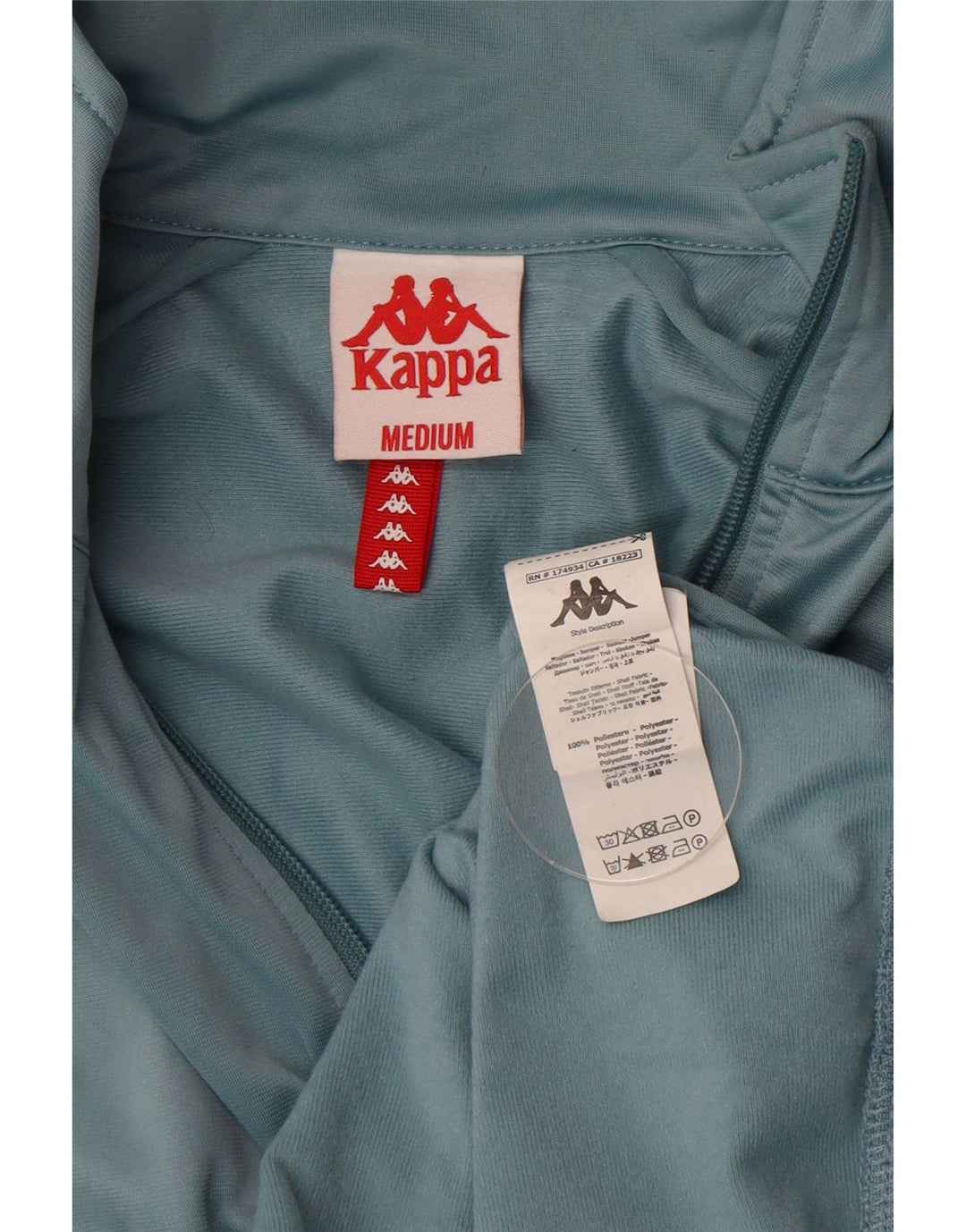 Kappa Veste de Survêtement Graphique Homme Bleu Moyen Polyester Colorblock