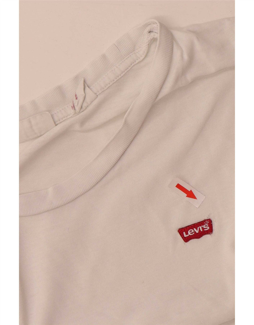 Levi's Womens T-Shirt Top UK 14 Medium White Cotton