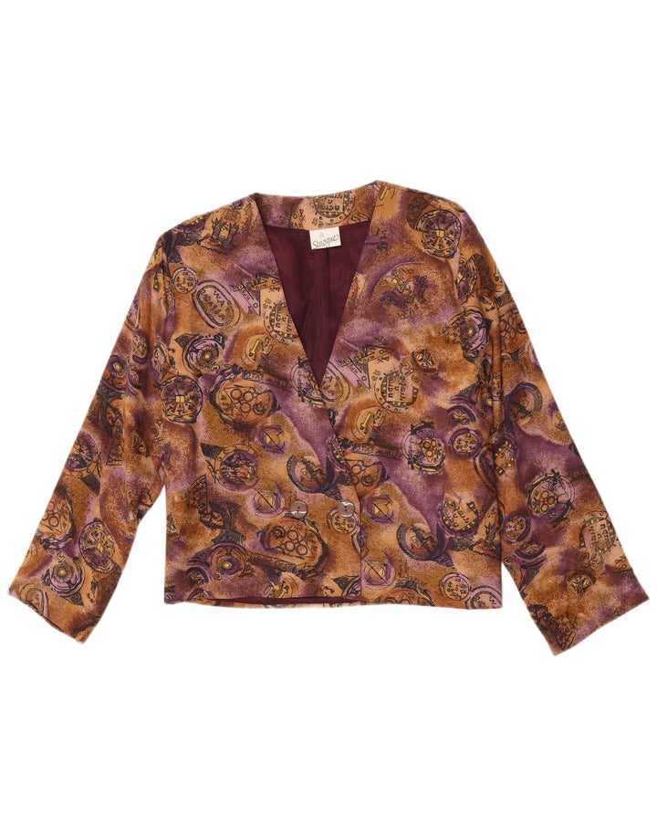 Vintage Womens Cardigan Top UK 10 Small Multicoloured Viscose