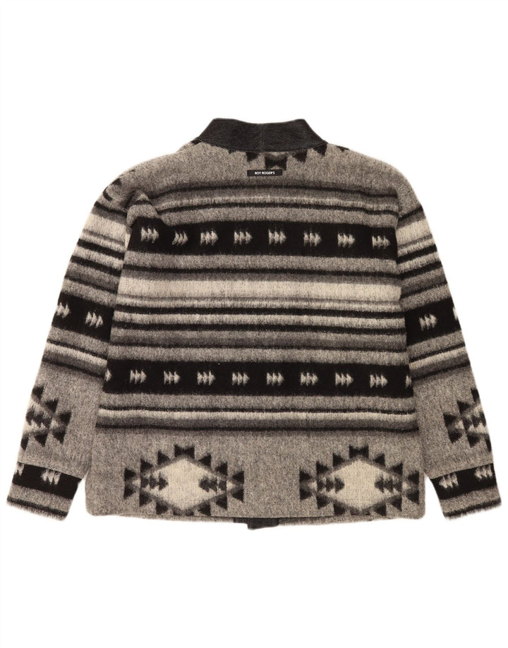 Roy Rogers Cardigan surdimensionné pour femme IT 42 Gris moyen géométrique