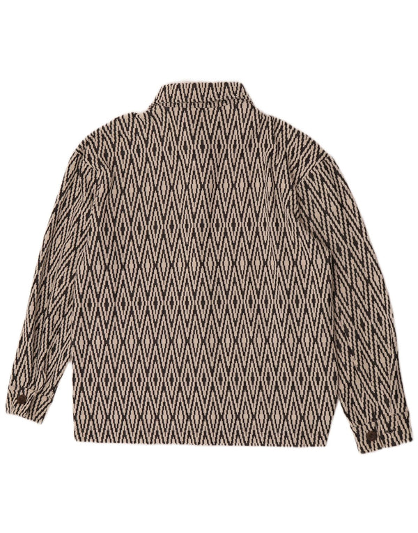 Bomber pentru bărbați Zara UK 38 Medium Negru Geometric Bumbac