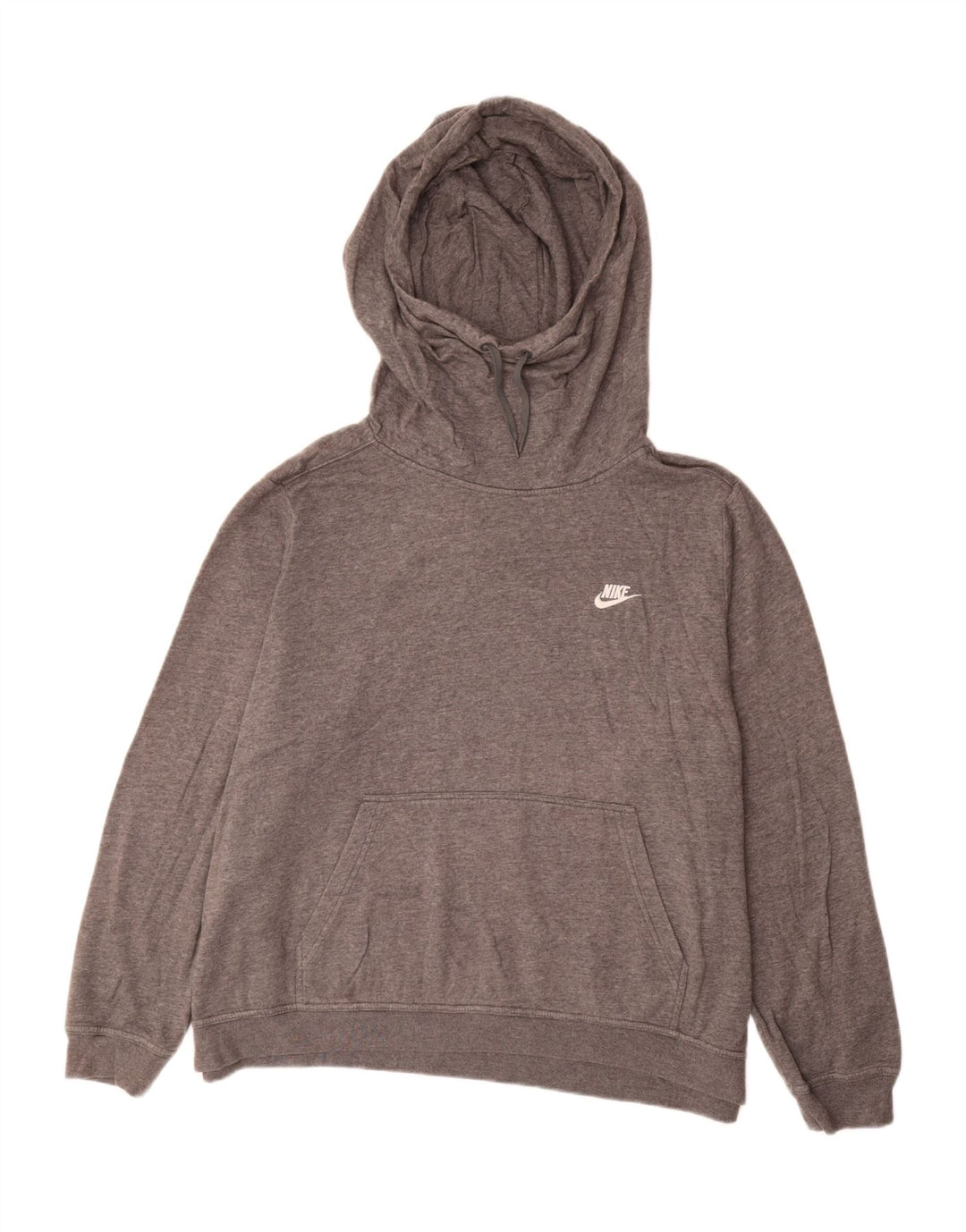 NIKE Mens Hoodie Jumper 2XL Grey Cotton