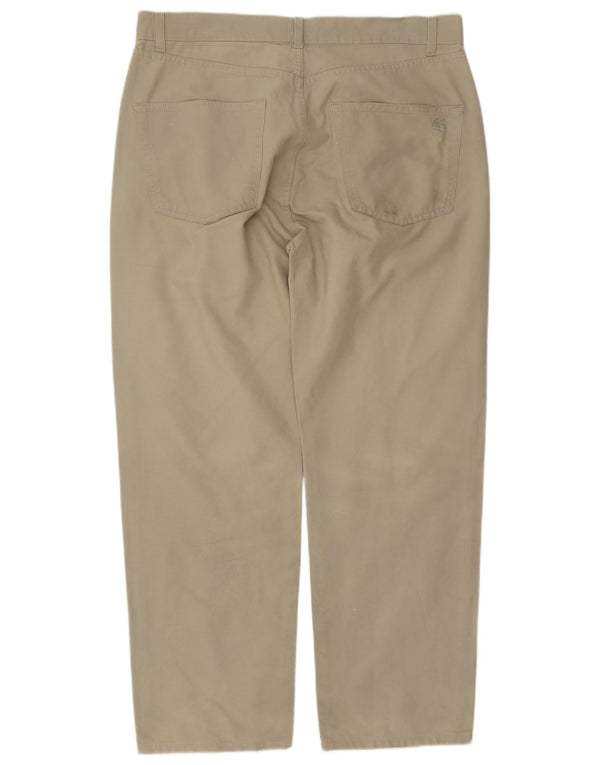 Timberland Mens Straight Casual Trousers W38 L30 Beige Cotton