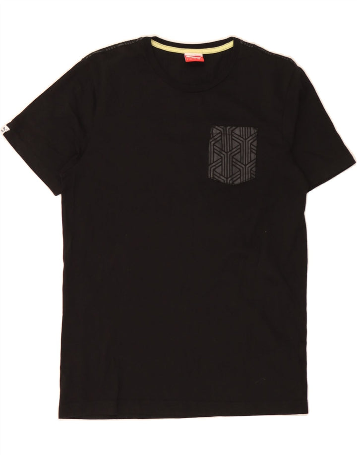 PUMA Mens T-Shirt Top Small Black Geometric Vintage Puma and Second-Hand Puma from Messina Hembry 