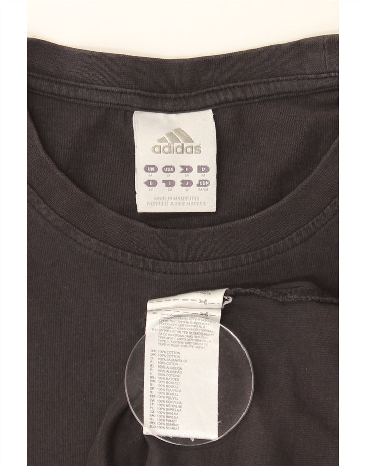 ADIDAS Mens Graphic T-Shirt Top Medium Black Cotton Vintage Adidas and Second-Hand Adidas from Messina Hembry 