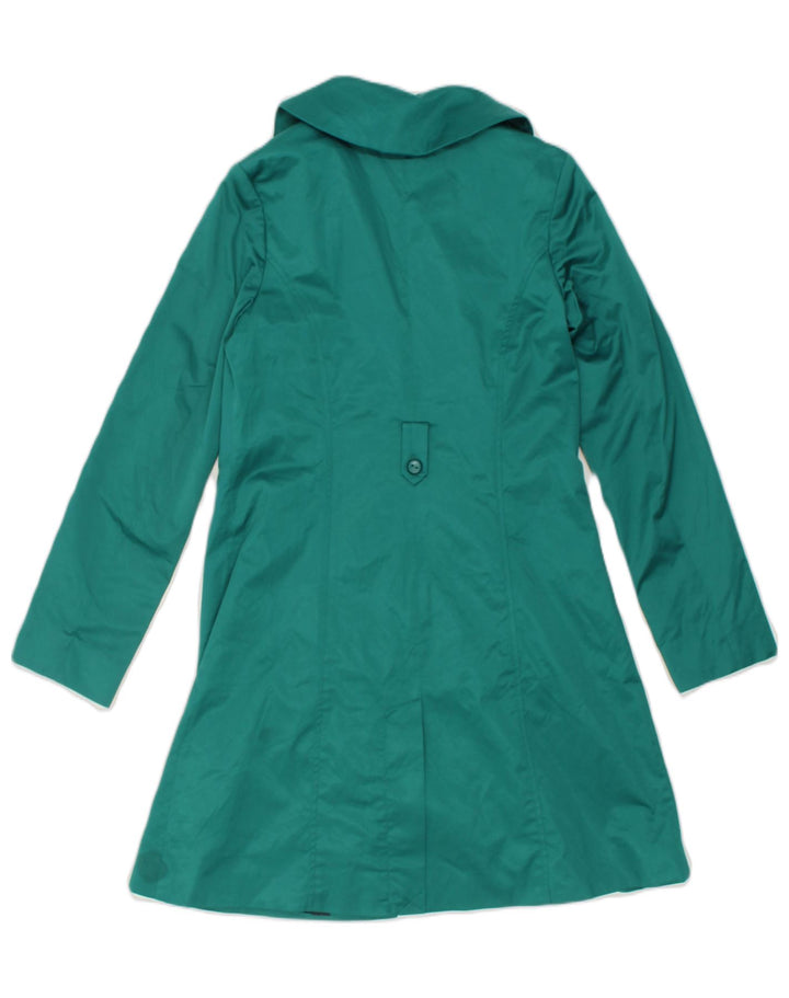 MOSSIMO Womens Trench Coat UK 8 Small Green Cotton | Vintage Mossimo | Thrift | Second-Hand Mossimo | Used Clothing | Messina Hembry 