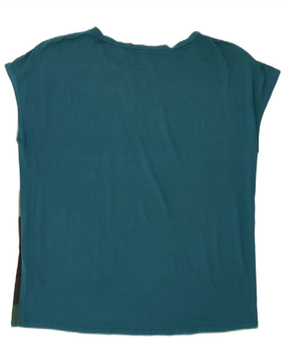 Desigual Dame Grafisk T-Shirt Top UK 14 Medium Flerfarvet