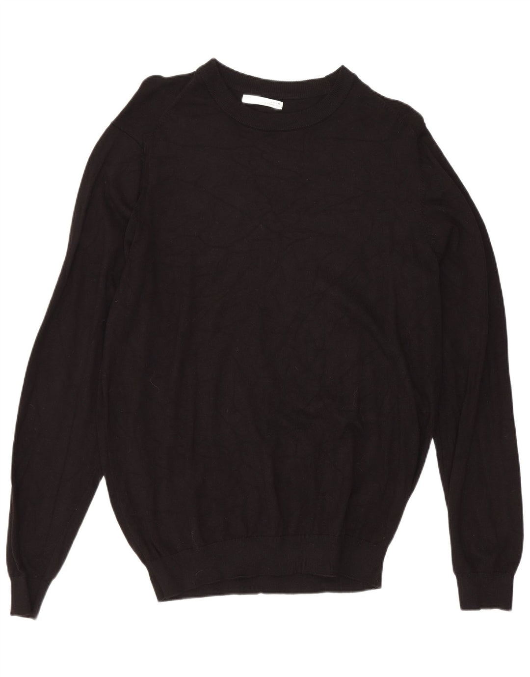 Maglione Zara da uomo con scollo a barca, colore nero medio