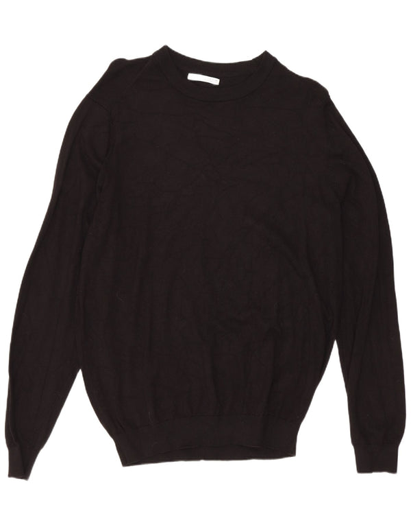 Maglione Zara da uomo con scollo a barca, colore nero medio