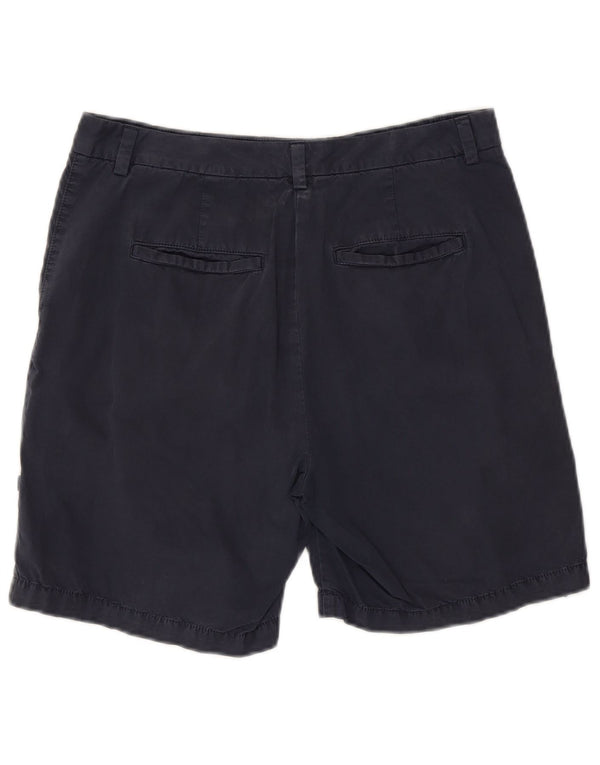 Marks & Spencer Womens Chino Shorts UK 12 Medium W30  Navy Blue Cotton