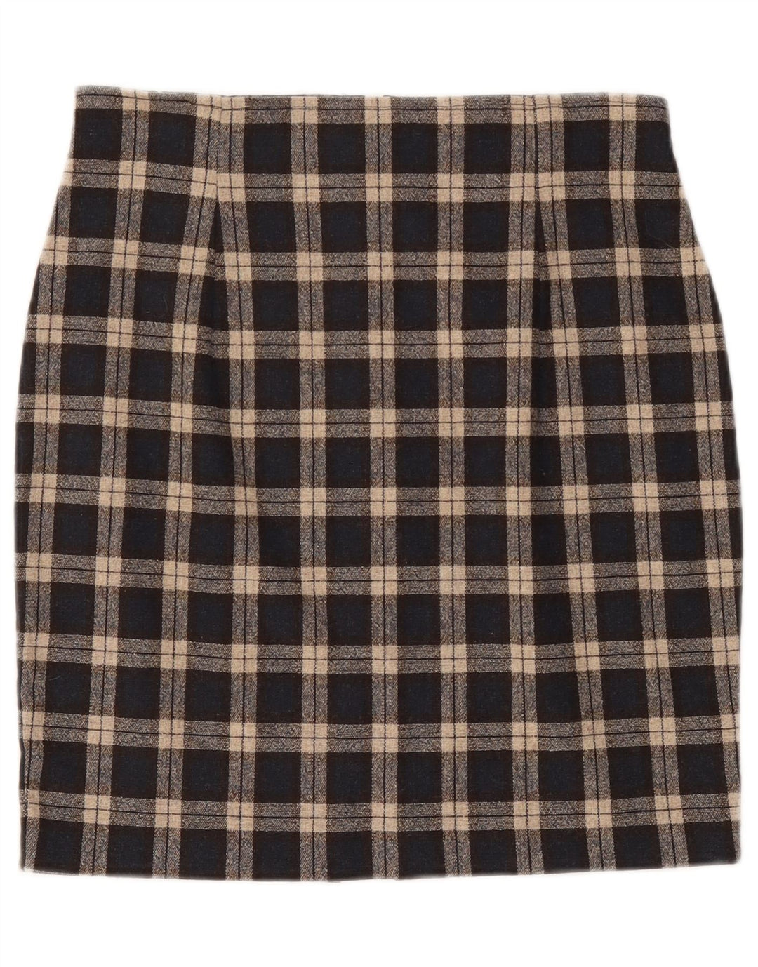 Vintage Womens Pencil Skirt W30 Medium Black Check