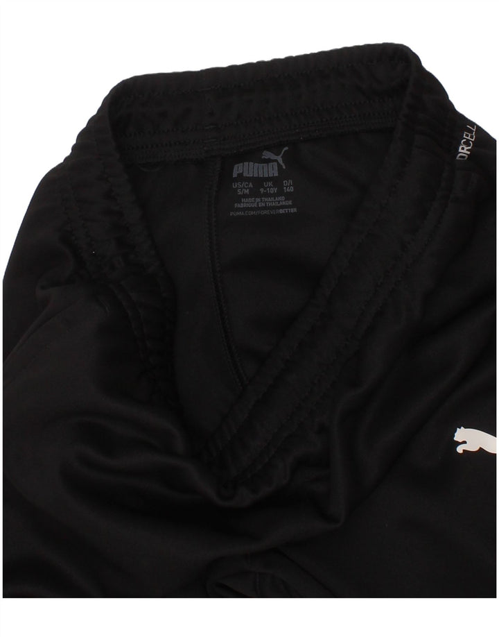 Puma Boys Tracksuit Trousers Joggers 9-10 Years  Black Polyester