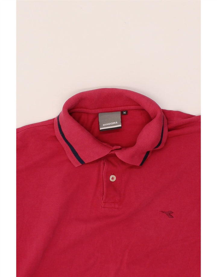 DIADORA Mens Polo Shirt Medium Pink Cotton Vintage Diadora and Second-Hand Diadora from Messina Hembry 