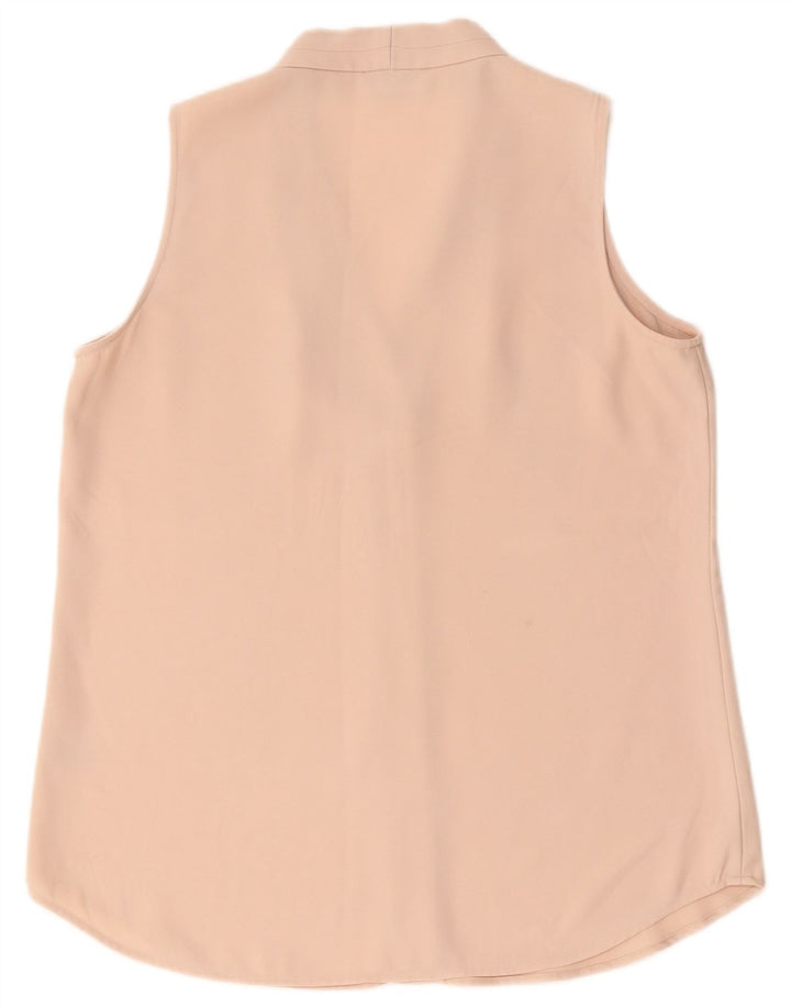 Calvin Klein Dame ærmeløs bluse Top UK 14 Large Pink Polyester