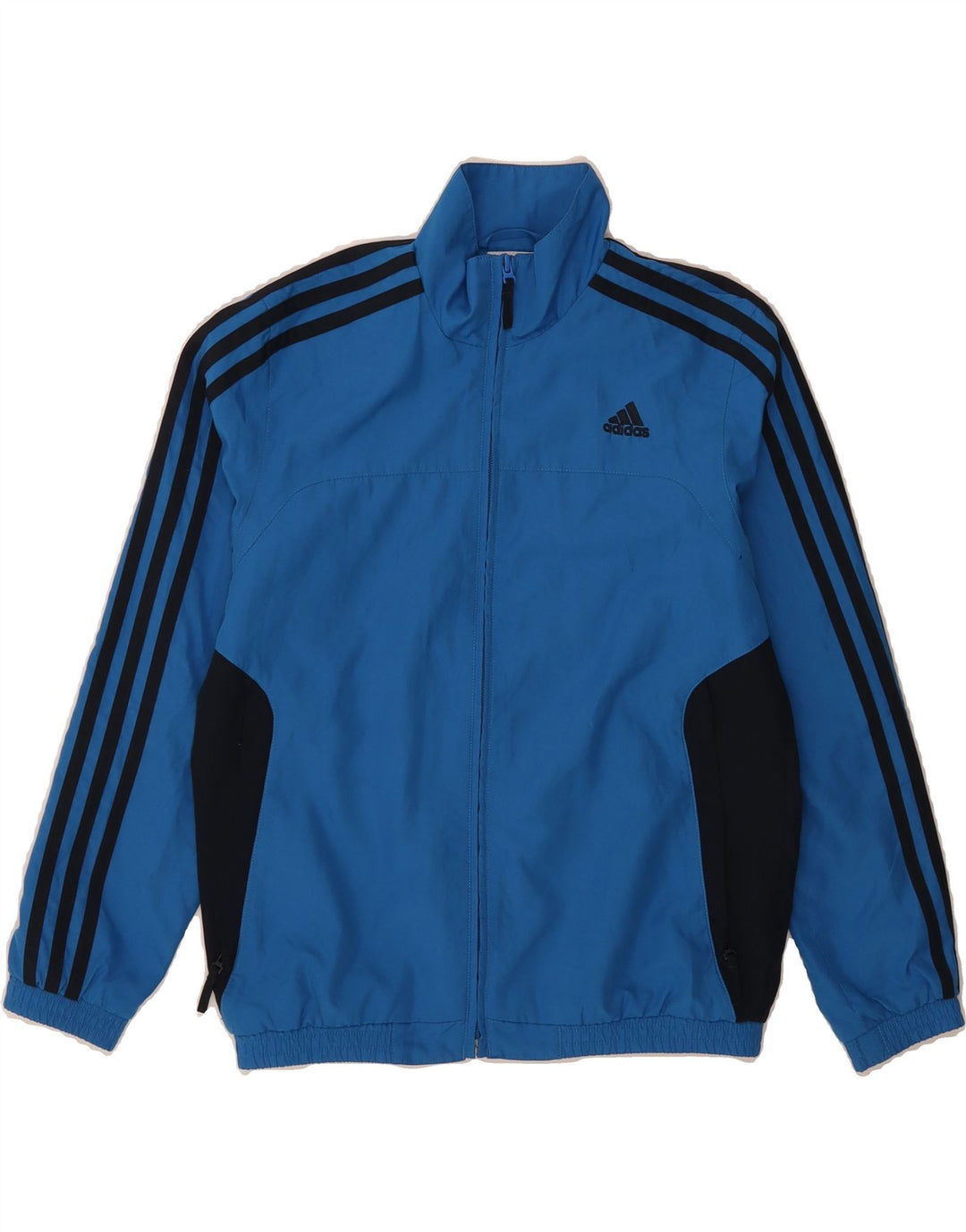 ADIDAS Boys Tracksuit Top Jacket 9-10 Years  Blue Colourblock Polyester Vintage Adidas and Second-Hand Adidas from Messina Hembry 