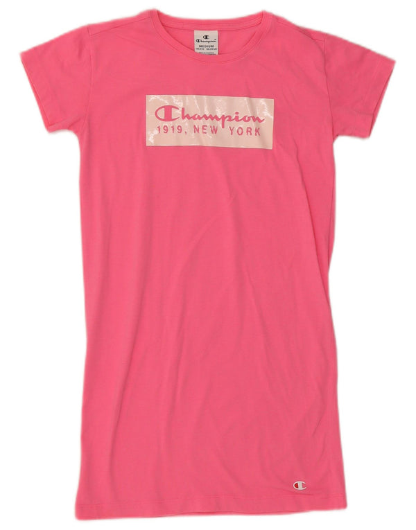 Champion Girls Grafisk T-Shirt Kjole 9-10 år Medium Pink