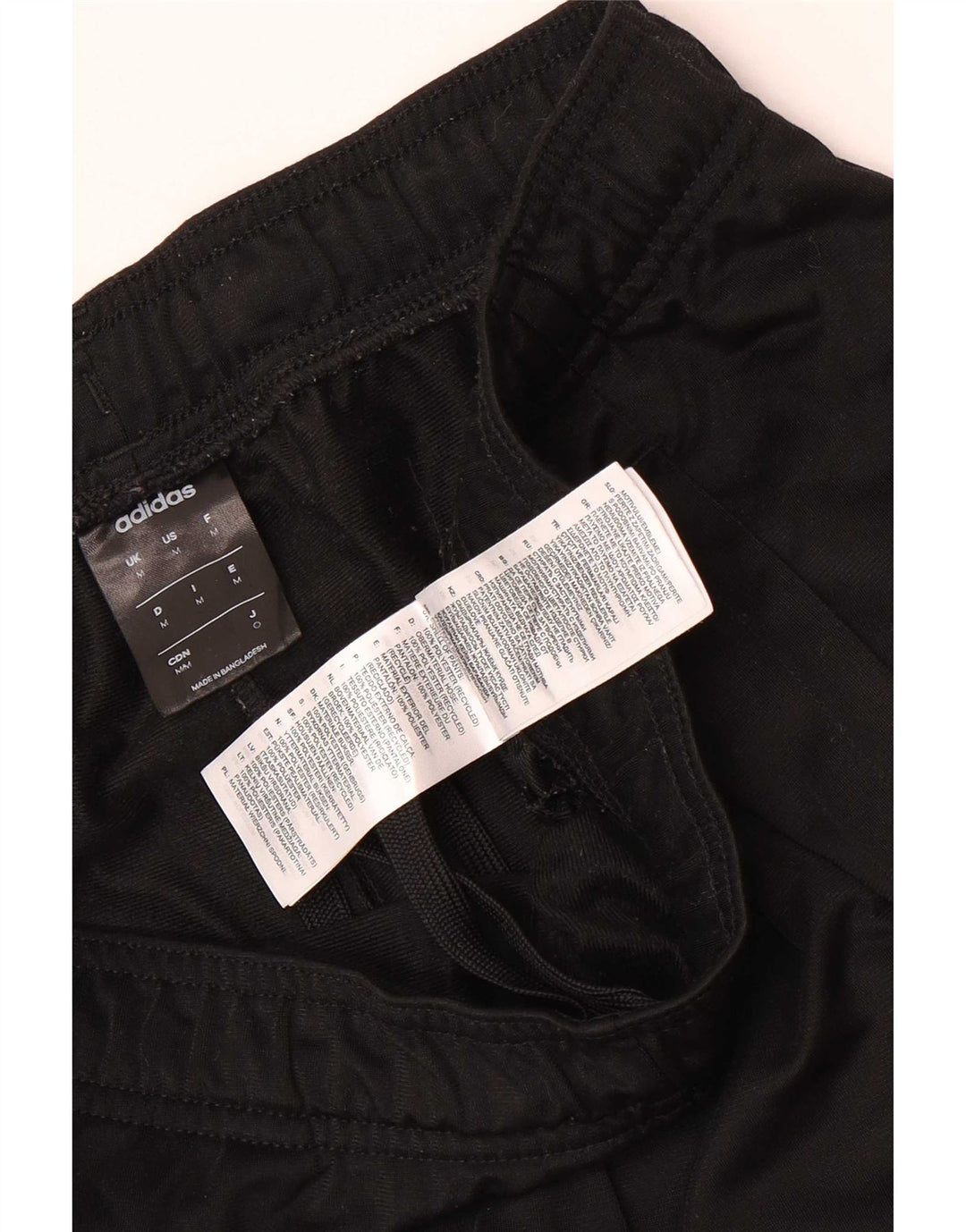 Adidas Mens Tracksuit Trousers Medium Black Polyester