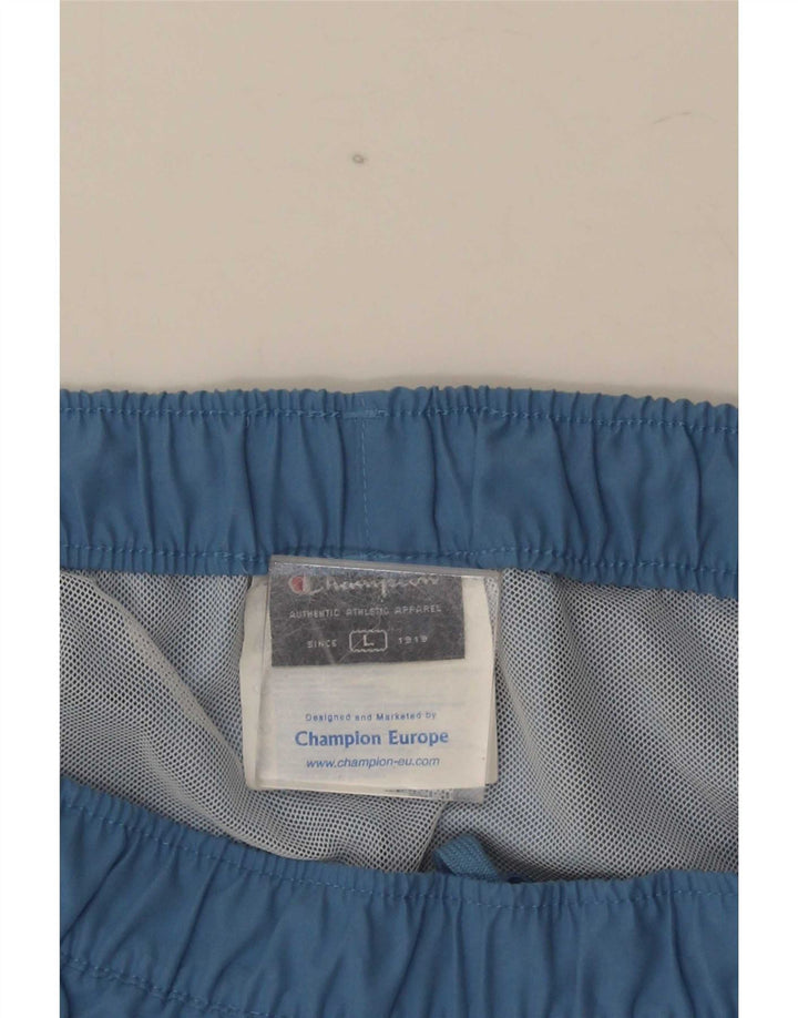 Champion Mens Sport Shorts Large Blue Polyester