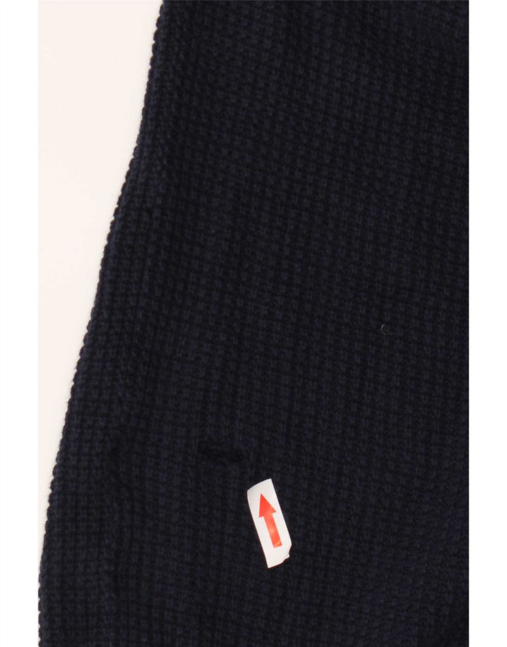 Zara Mens Crew Neck Jumper Sweater XL Navy Blue