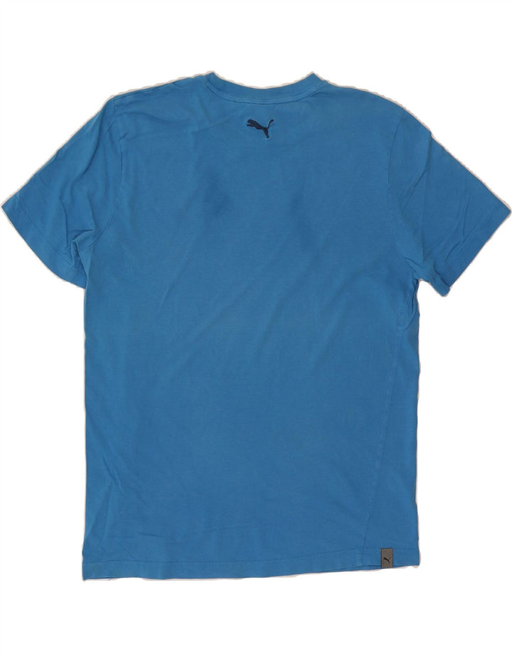 PUMA Mens Graphic T-Shirt Top Medium Blue Cotton Vintage Puma and Second-Hand Puma from Messina Hembry 