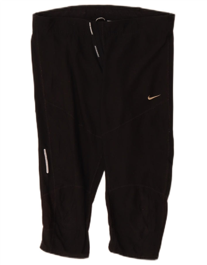 NIKE Damen Dri Fit Capri-Trainingshose, UK 12, Mittelschwarz, Polyester