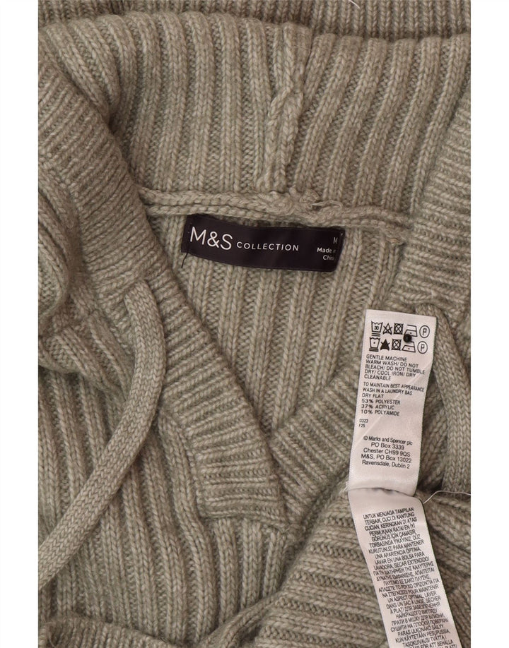 Marks & Spencer Pull à capuche pour femme UK 14 Vert moyen Polyester