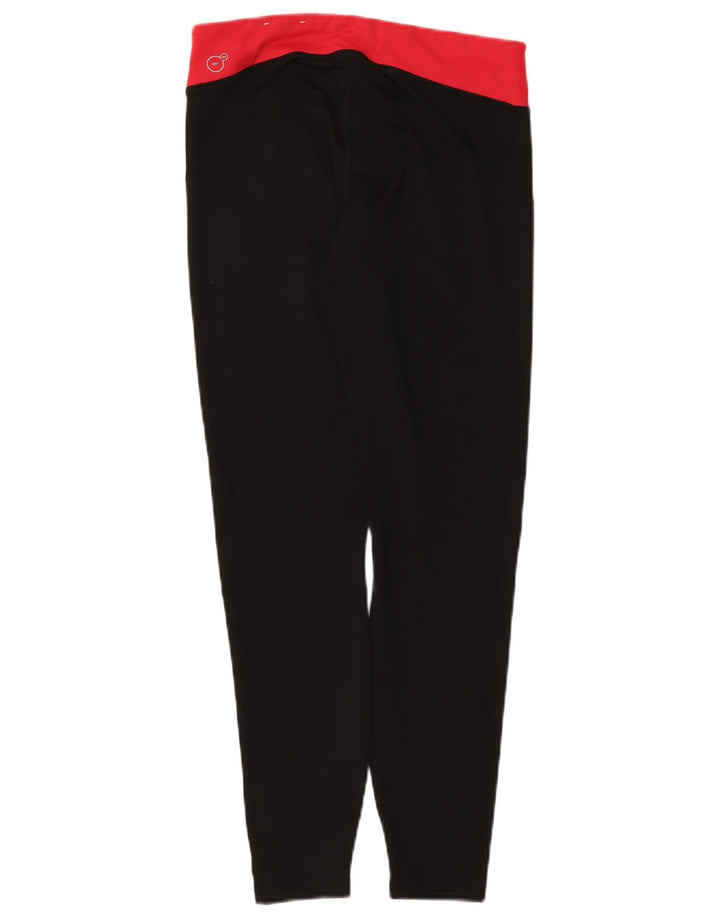 Puma Womens Leggings UK 14 Large Black Colourblock Polyester