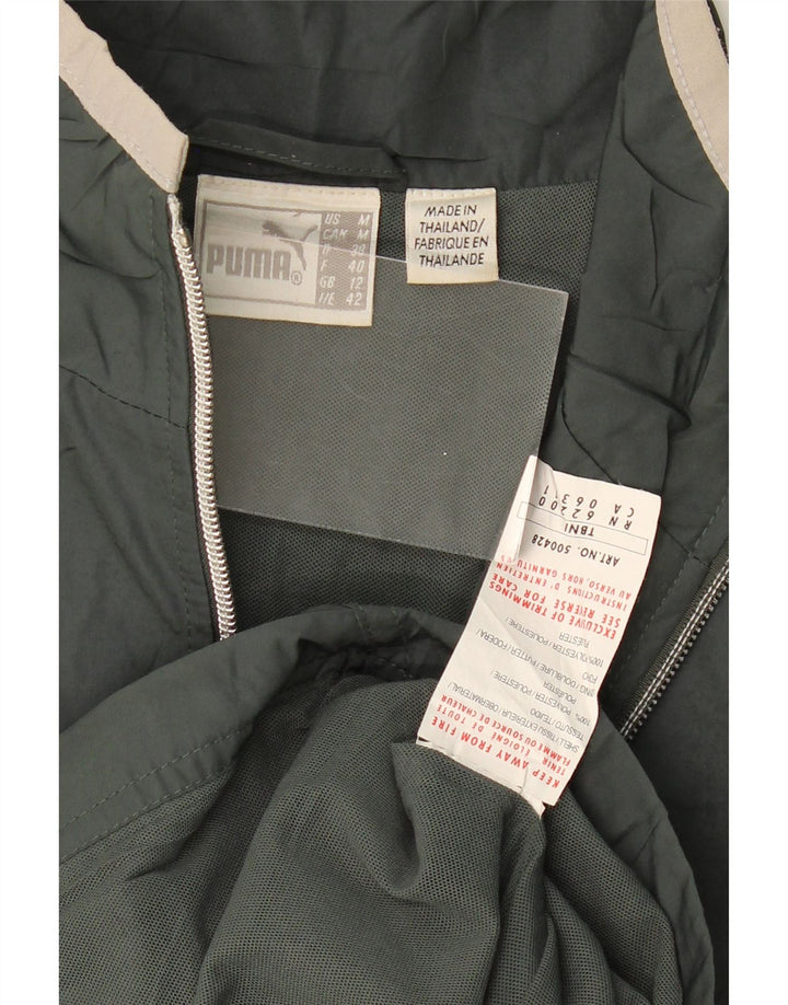 PUMA Womens Tracksuit Top Jacket UK 12 Medium Grey Polyester