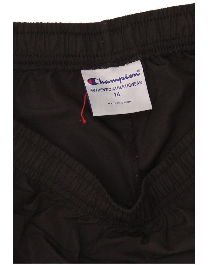Champion Womens Sport Shorts UK 14 Large Black Polyester
