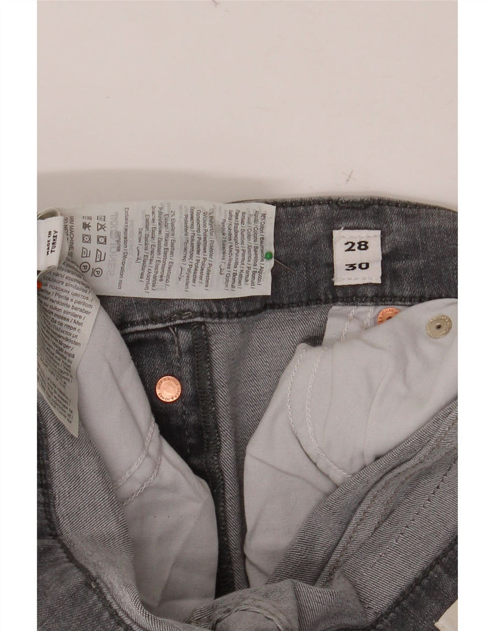 JACK & JONES Mens Slim Jeans W28 L30 Grey Cotton
