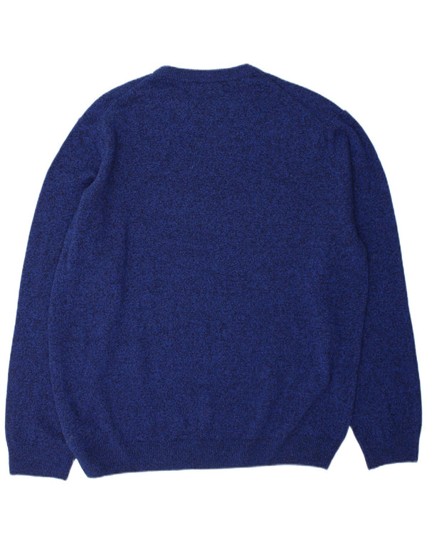 Marks & Spencer férfi nyakú pulóver 2XL kék gyapjú