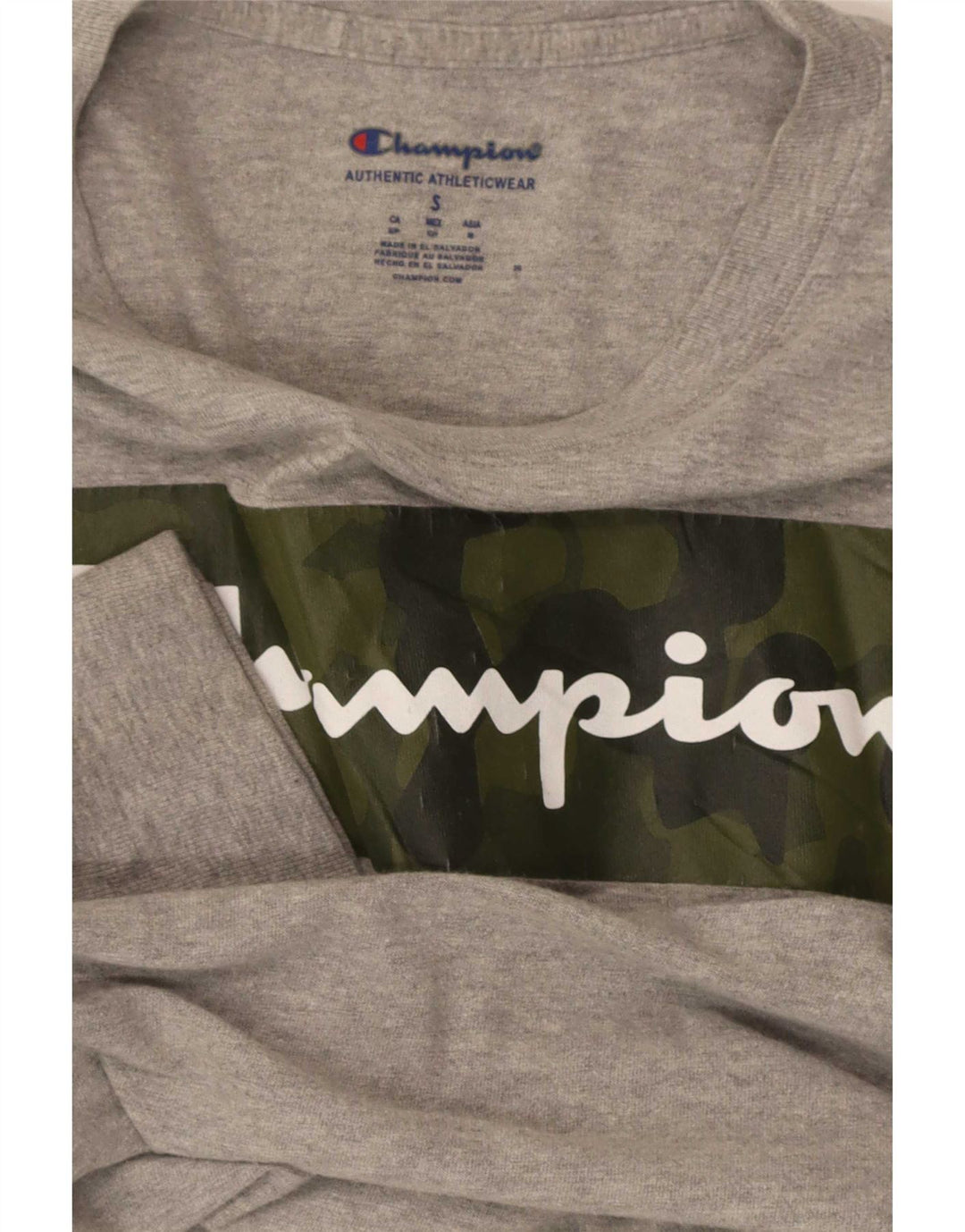Champion Herren Graphic Top Langarm Small Grau