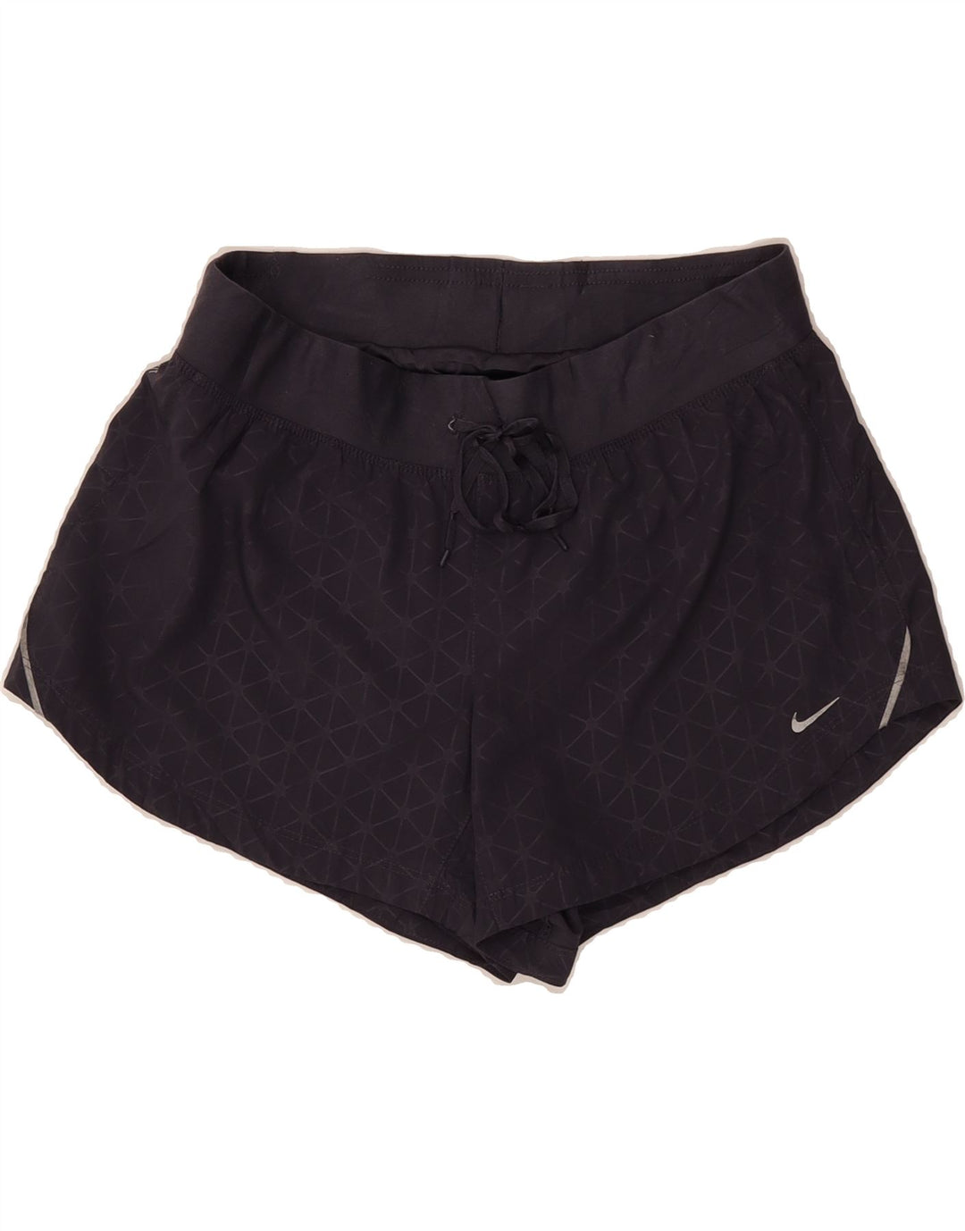 NIKE Womens Dri Fit Sport Shorts UK 14 Medium Black Geometric Polyester Vintage Nike and Second-Hand Nike from Messina Hembry 