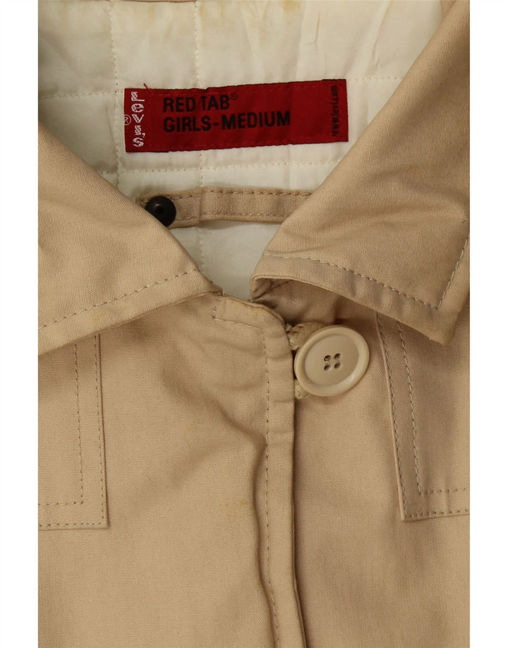 LEVI'S Womens Overcoat UK 14 Medium Beige Cotton Vintage Levi's and Second-Hand Levi's from Messina Hembry 