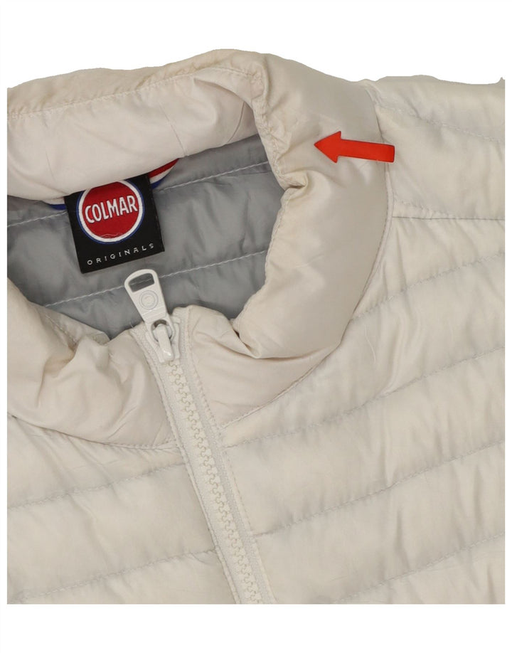 COLMAR Womens Padded Jacket IT 46 Large  White Polyester Vintage Colmar and Second-Hand Colmar from Messina Hembry 