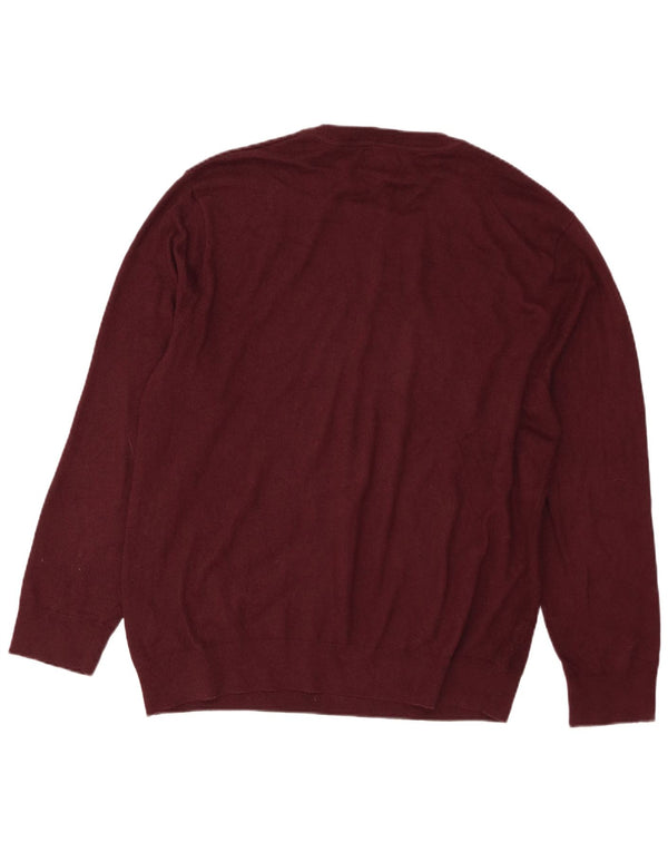 Pulover Nautica pentru bărbați cu gât crew pulover XL bumbac burgundă