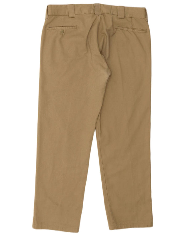 Dickies Mens Slim Fit Straight Chino Trousers W38 L31 Khaki