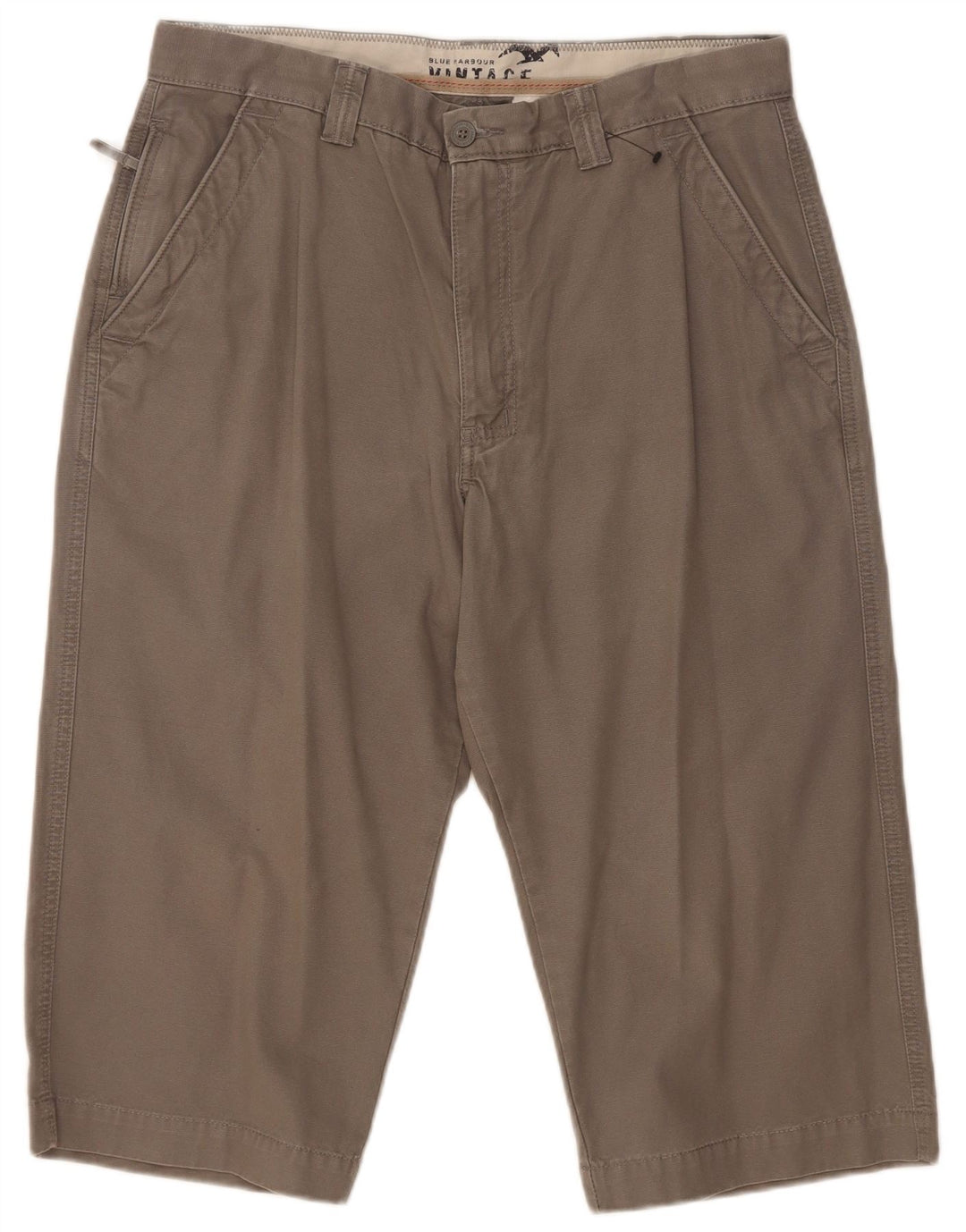 Marks & Spencer Mens Vintage Bermuda Shorts W32 Medium Grey Cotton