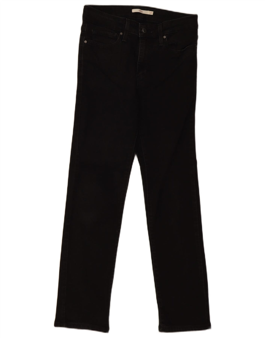 Levi's Womens 712 Slim Jeans W27 L28 Black Cotton