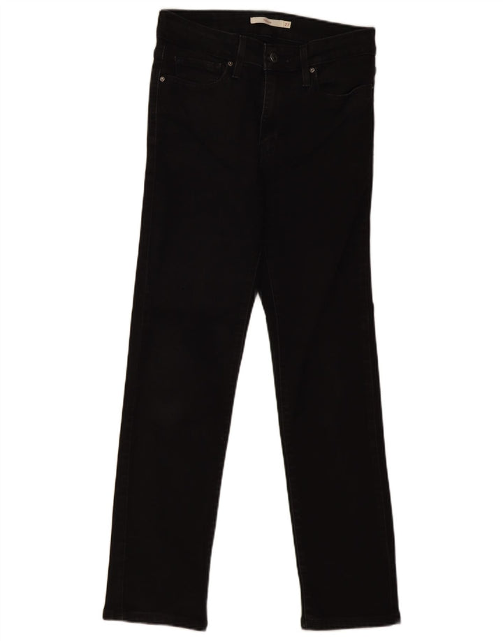 Levi's Womens 712 Slim Jeans W27 L28 Black Cotton