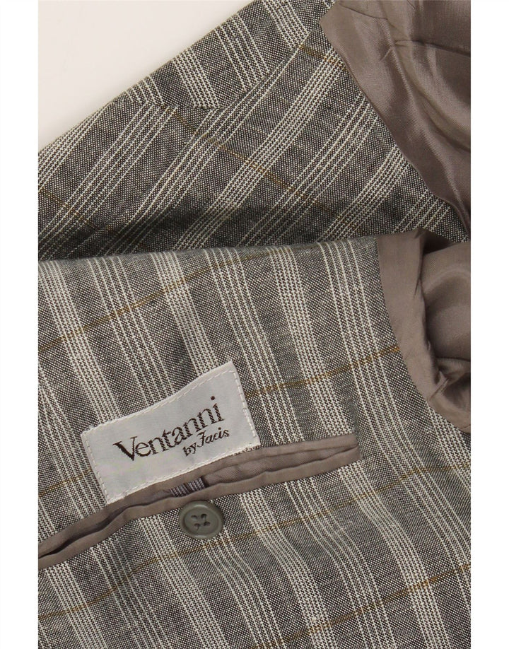 Facis Herre 2-knaps denimskjorte UK 38 Medium Grey Check