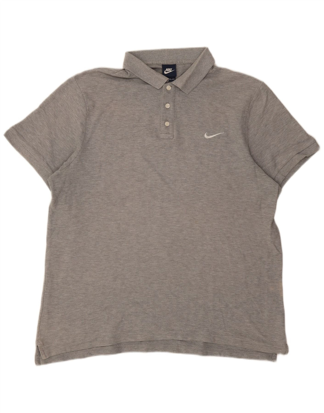 NIKE Mens Polo Shirt 2XL Grey Cotton