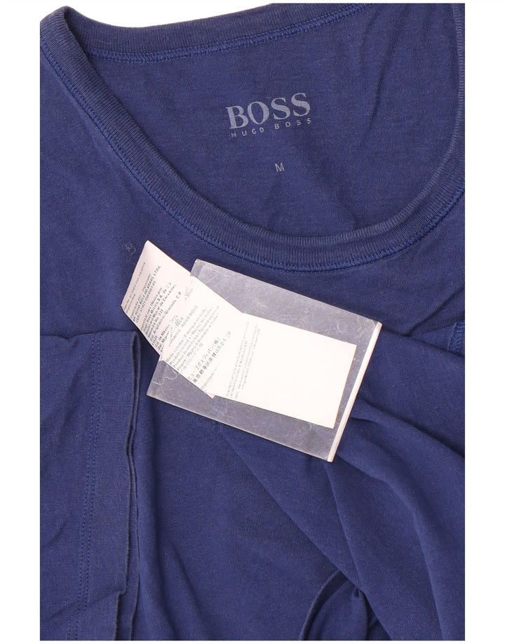 HUGO BOSS Herren T-Shirt-Oberteil aus Baumwolle in mittlerem Marineblau