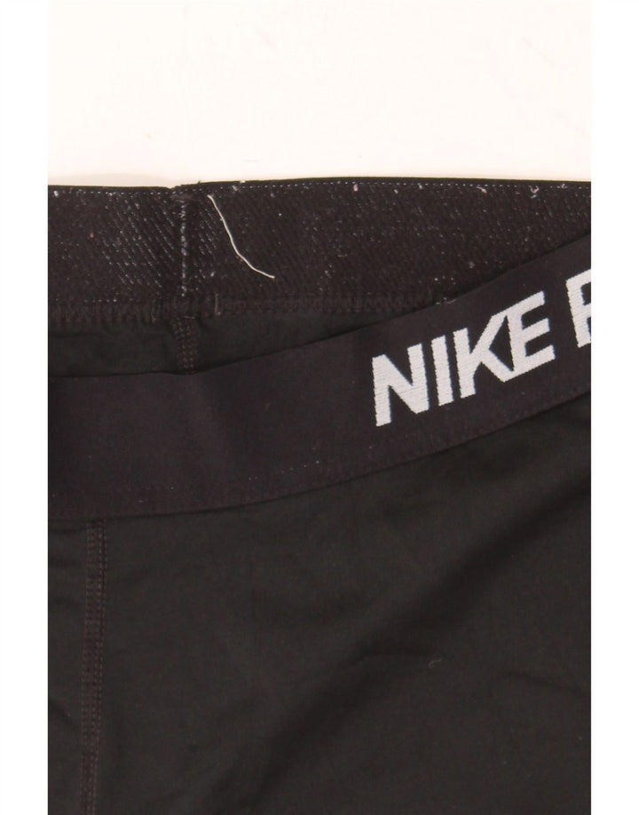 NIKE Womens Graphic Capri Leggings UK 12 Medium  Black Polyester Vintage Nike and Second-Hand Nike from Messina Hembry 