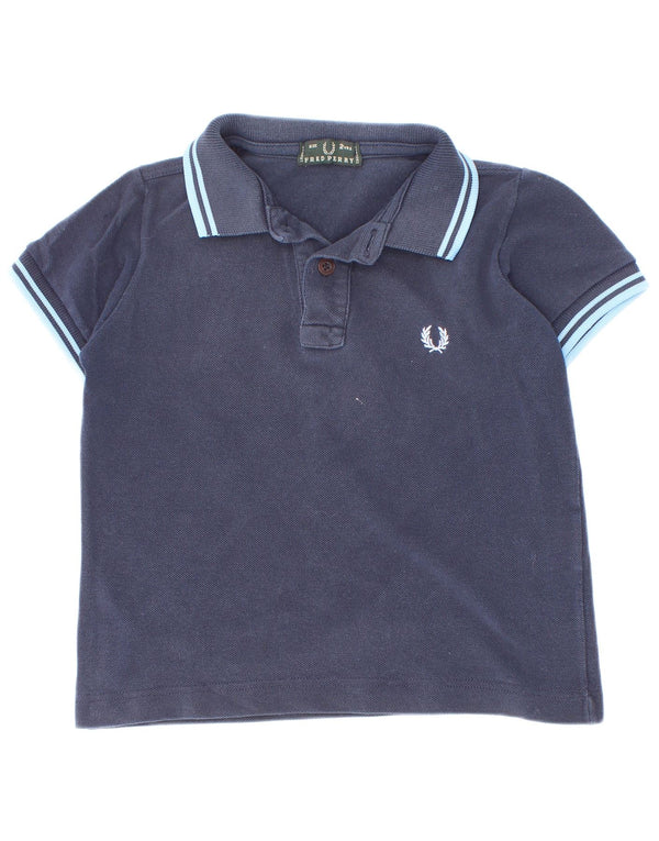 Fred Perry Baby-Jungen-Poloshirt, 18–24 Monate, marineblau, gestreift, Baumwolle