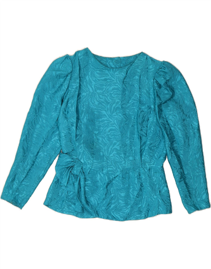FRANKENWALDER Womens Abstract Pattern Shirt Blouse EU 40 Medium Blue Vintage Frankenwalder and Second-Hand Frankenwalder from Messina Hembry 