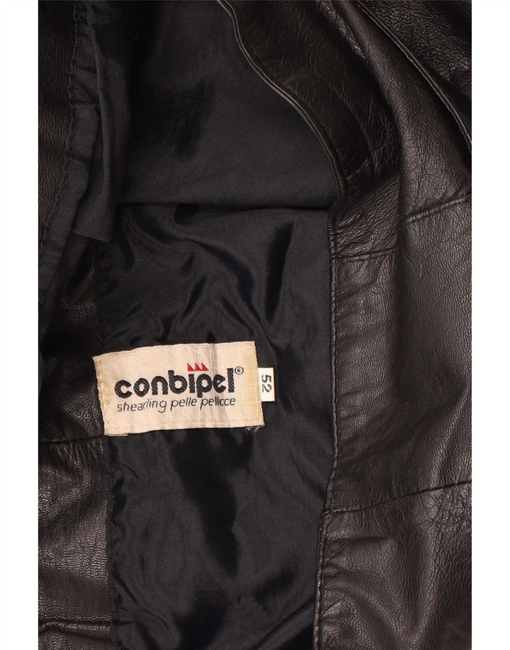 Conbipel Herre Lædervest IT 52 Large Sort