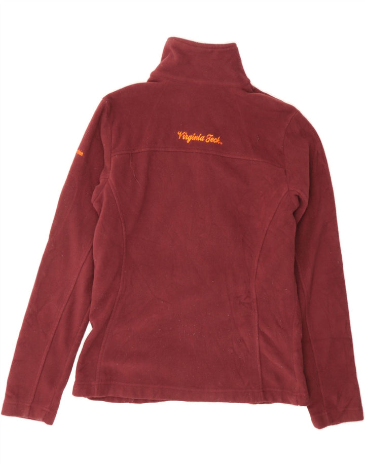 COLUMBIA Womens Fleece Jacket UK 14 Medium Burgundy Polyester Vintage Columbia and Second-Hand Columbia from Messina Hembry 