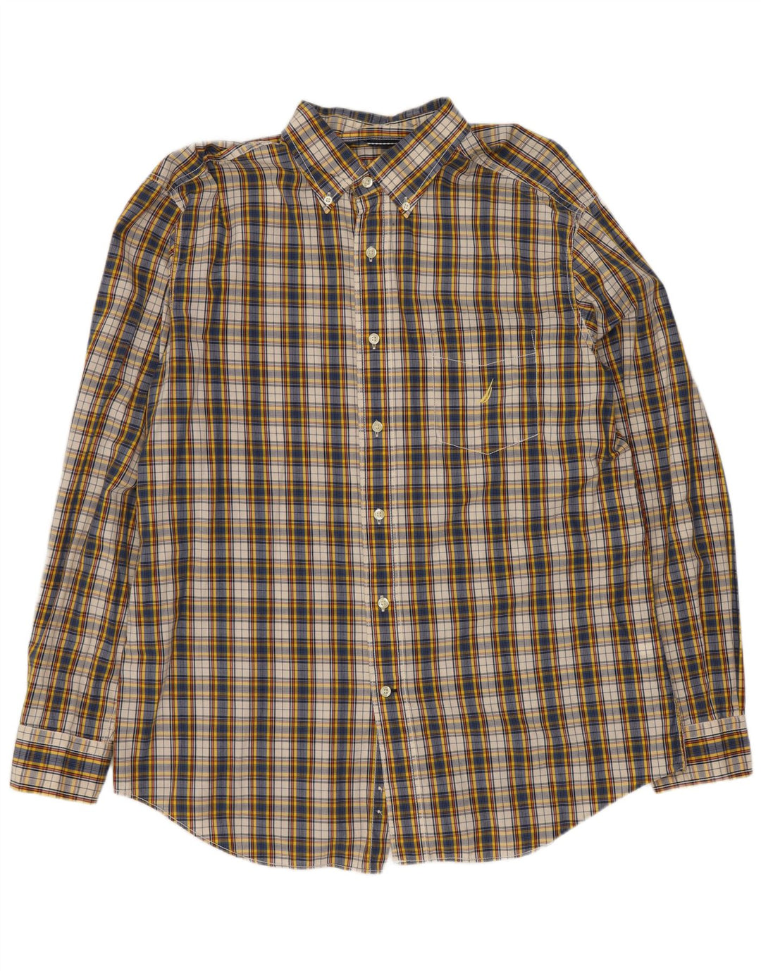 Camicia da uomo Nautica Large in cotone a quadri multicolore